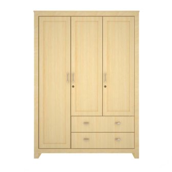 Wardrobe : 3 Door Wardrobe (In Fusion Maple)
