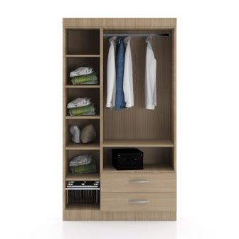 Wardrobe : 3 Door Wardrobe (In Maple Finish)