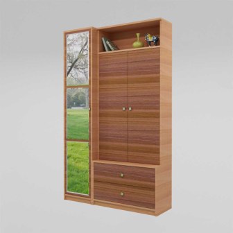 Wardrobe : 3 Door Wardrobe (In Nayana Teak)