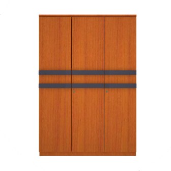 Wardrobe : 3 Door Wardrobe (In Oxford Cherry)