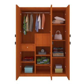 Wardrobe : 3 Door Wardrobe (In Oxford Cherry)