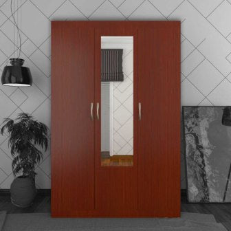 Wardrobe 3 Door Wardrobe ( In Sapeli Finish)