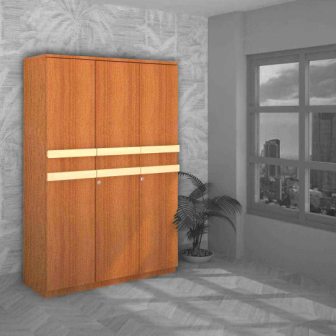 Wardrobe 3 Door Wardrobe (In Urban Teak)