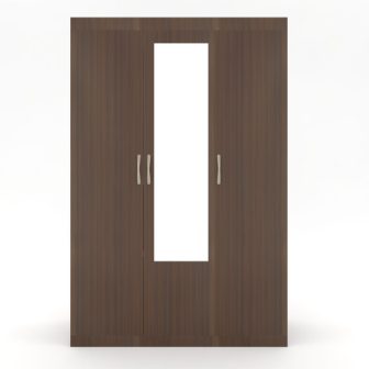 Wardrobe : 3 Door Wardrobe (In Walnut Cairo Finish)
