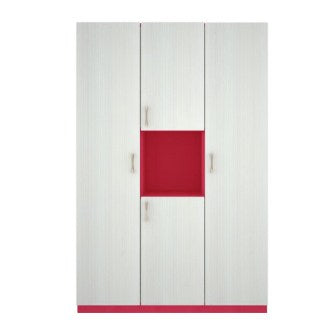 Wardrobe 3 Door Wardrobe (In rose Finish)