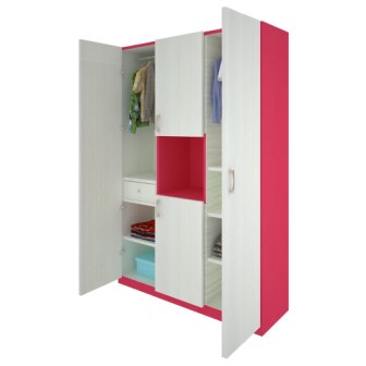 Wardrobe 3 Door Wardrobe (In rose Finish)