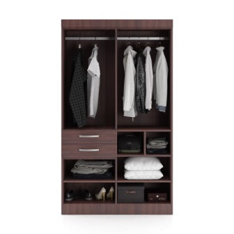 Wardrobe 4 Door Wardrobe (In Classic Walnut)