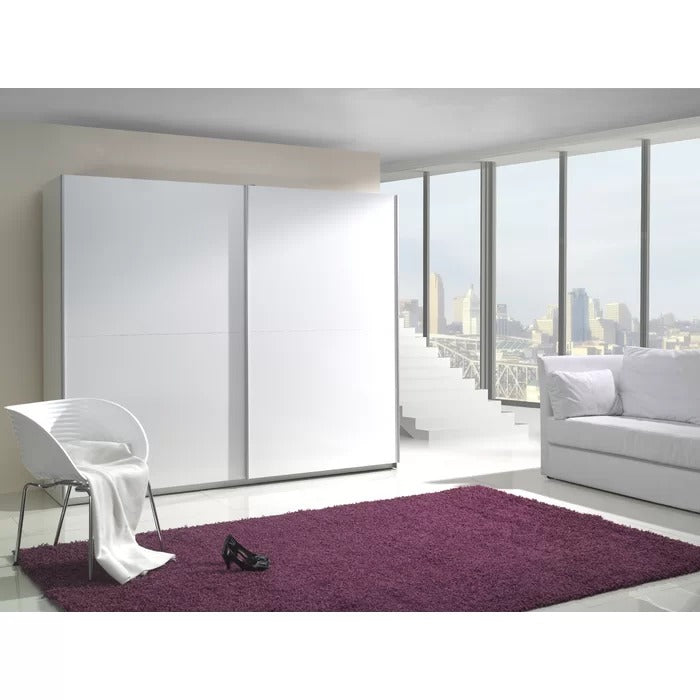 Wardrobe: 9 Shelves White Wardrobe