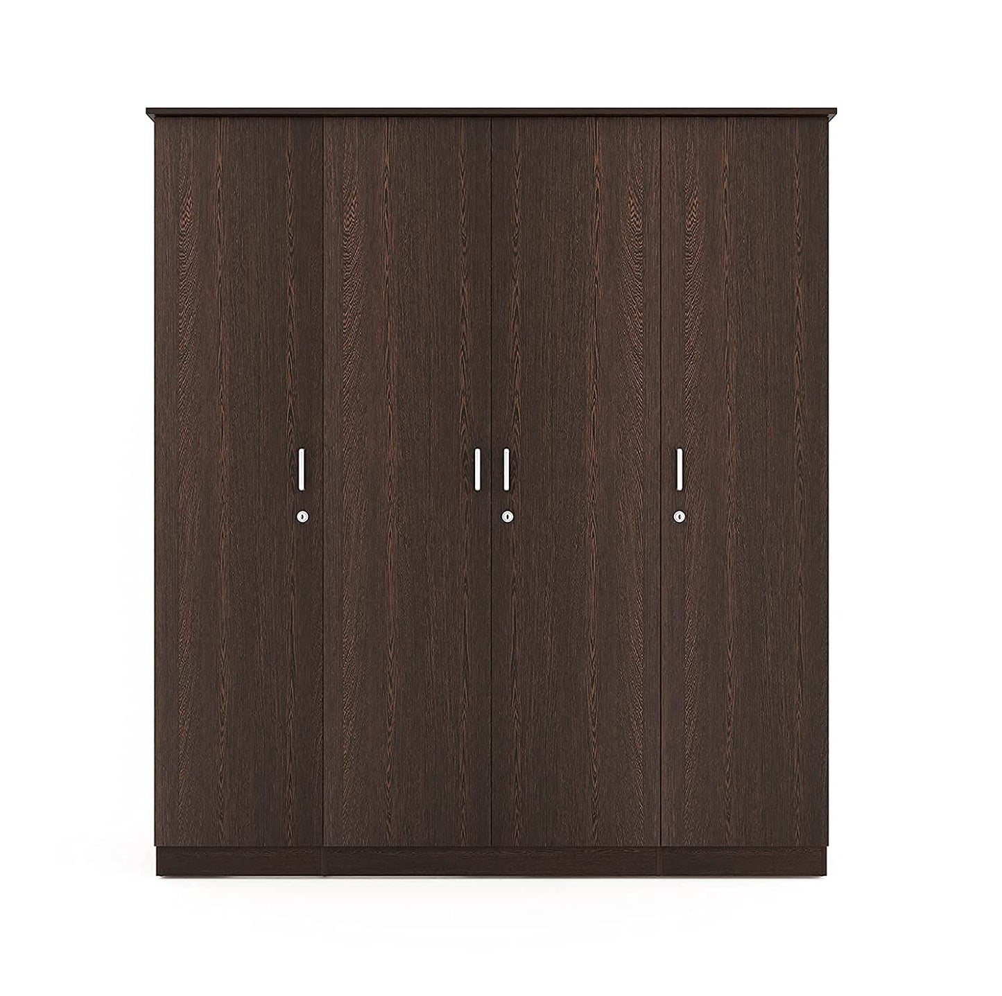 Wardrobe: Engineered Wood 4 Door Wardrobe With Drawer (Wenge)