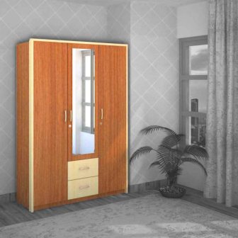 Wardrobe : 3 Door Wardrobe (In Cherry Twist)