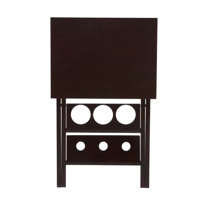 Wine Racks : Floor Wine Bottle & Glass Rack in Dark Cherry