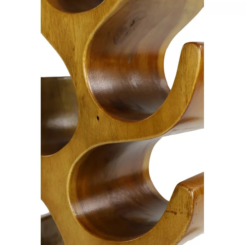 Wine Racks : Solid Wood Tabletop Wine Bottle Rack in Brown