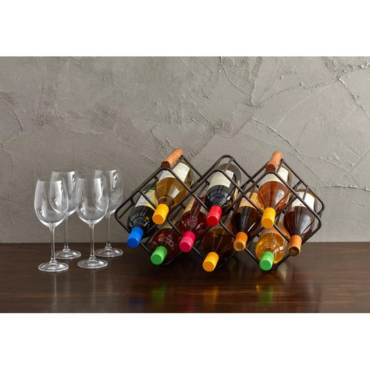 Wine Racks : Tabletop Wine Bottle Rack in Black