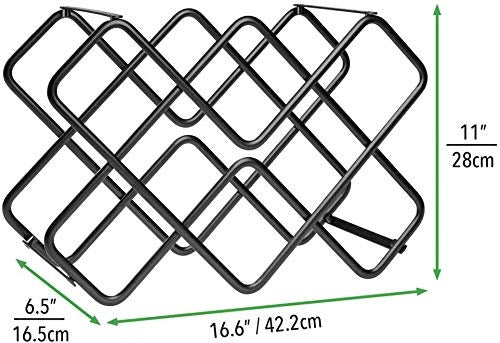 Wine Racks Tabletop Wine Bottle Rack in Black