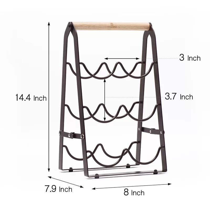 Wine Racks : Tabletop Wine Bottle Rack in Copper