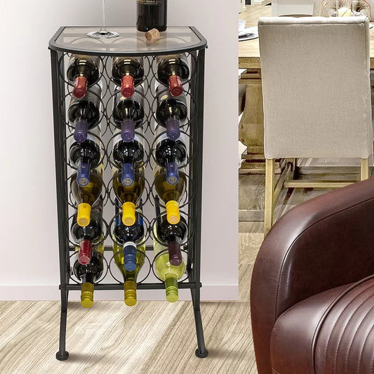 Wine Racks : VK Floor Wine Bottle Rack in Black