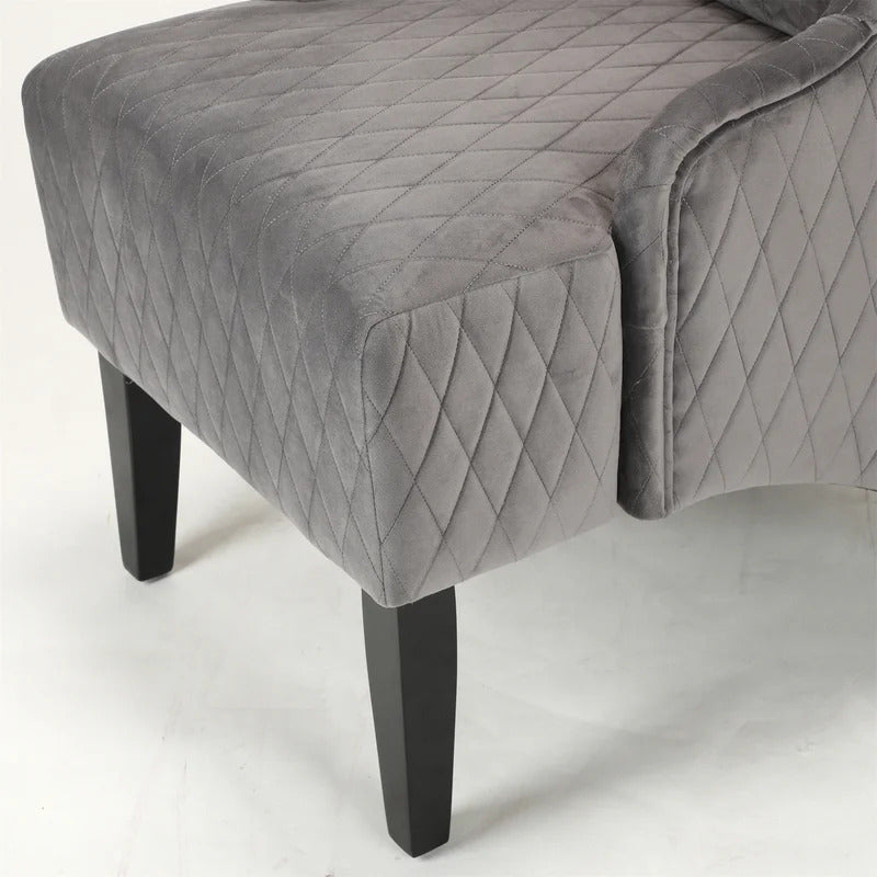 Wing Chair: 23.6'' Wide Tufted Velvet Wingback Chair