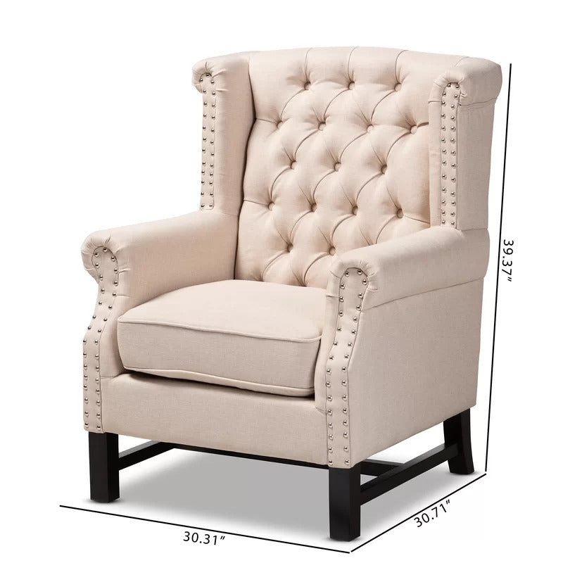 Wing Chair: 29.5'' Wide Tufted Wingback Chair
