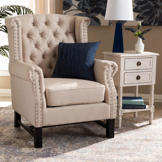 Wing Chair: 29.5'' Wide Tufted Wingback Chair