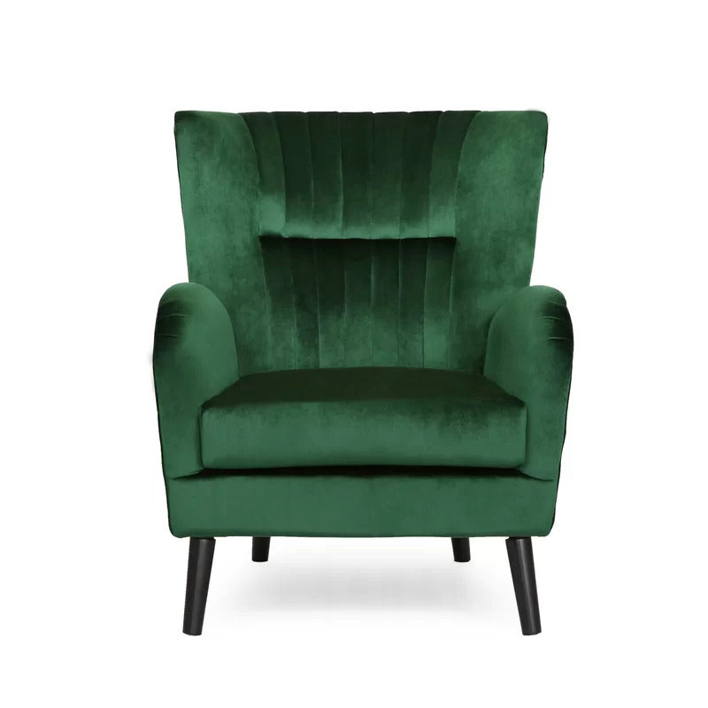 Wing Chair: 31'' Wide Tufted Velvet Wingback Chair