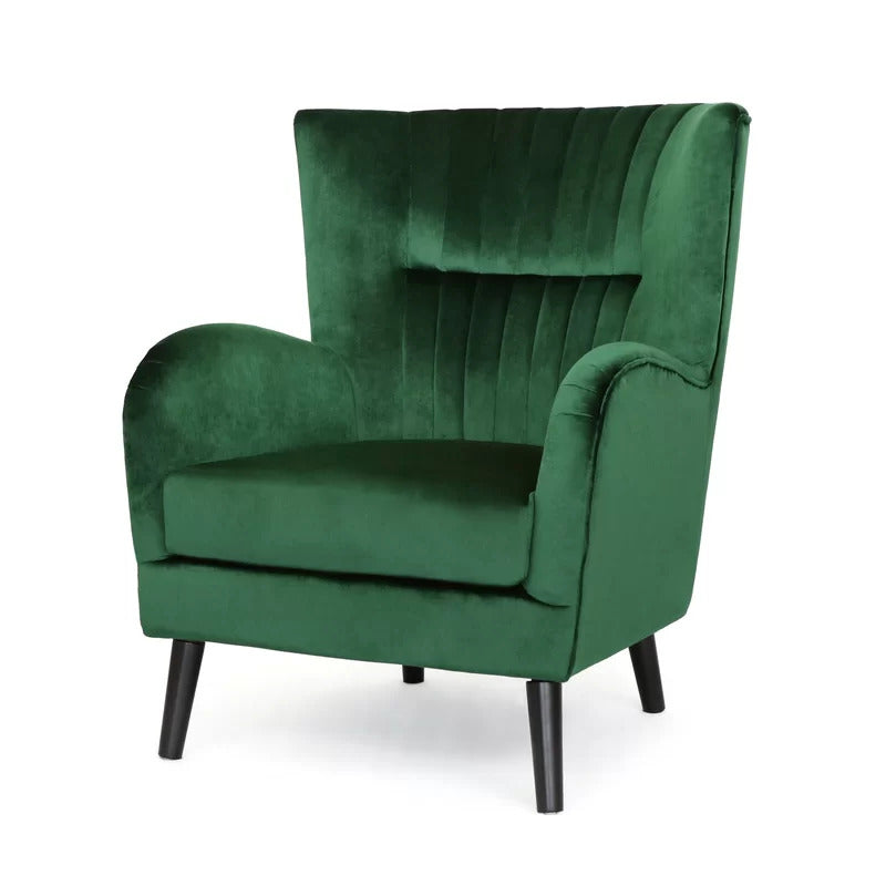 Wing Chair: 31'' Wide Tufted Velvet Wingback Chair