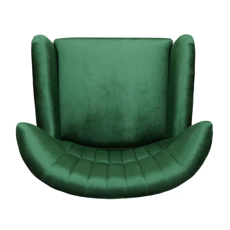 Wing Chair: 31'' Wide Tufted Velvet Wingback Chair