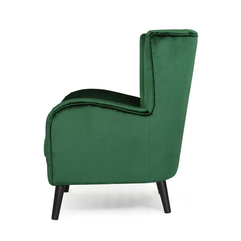 Wing Chair: 31'' Wide Tufted Velvet Wingback Chair