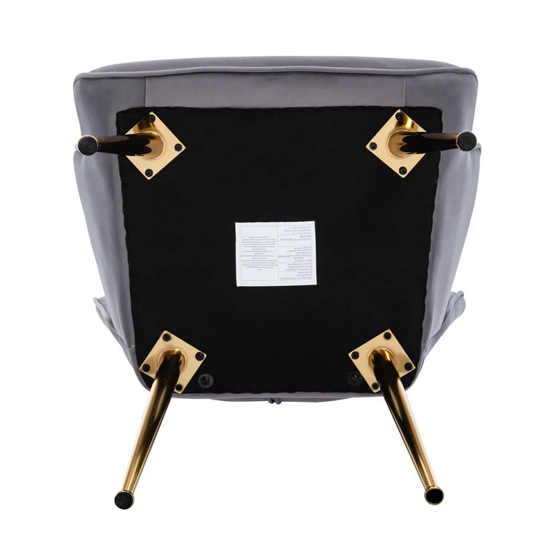 Wing Chair: Corvilus Wide Tufted Velvet Wingback Chair