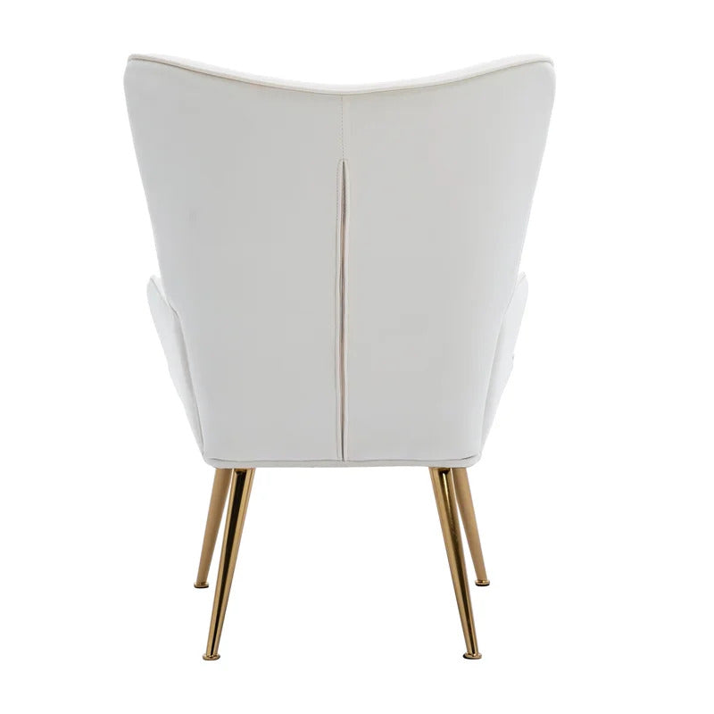 Wing Chair: Corvilus Wide Tufted Velvet Wingback Chair