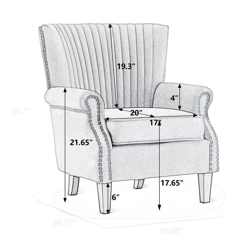 Wing Chair: Fiuano 30.03'' Wide Wingback Chair