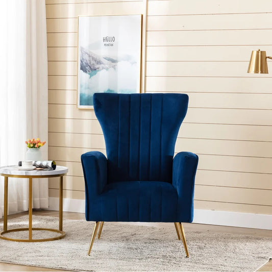 Wing Chair: Fliptak 24.5'' Wide Velvet Wingback Chair