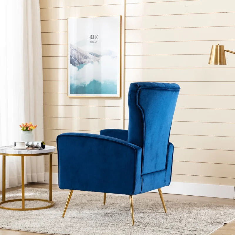 Wing Chair: Fliptak 24.5'' Wide Velvet Wingback Chair