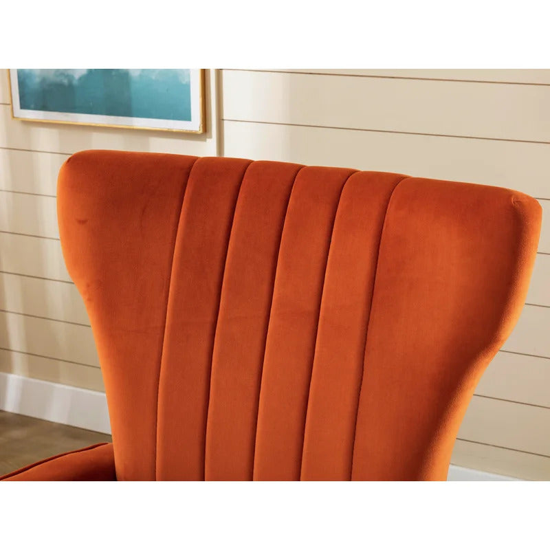 Wing Chair: Fliptak 24.5'' Wide Velvet Wingback Chair