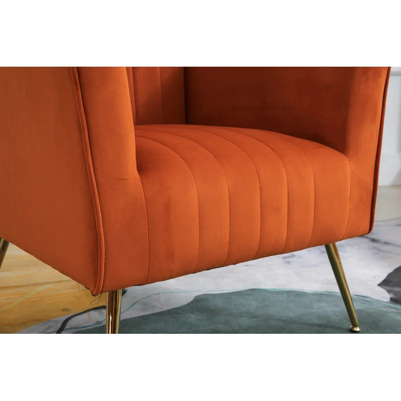 Wing Chair: Fliptak 24.5'' Wide Velvet Wingback Chair