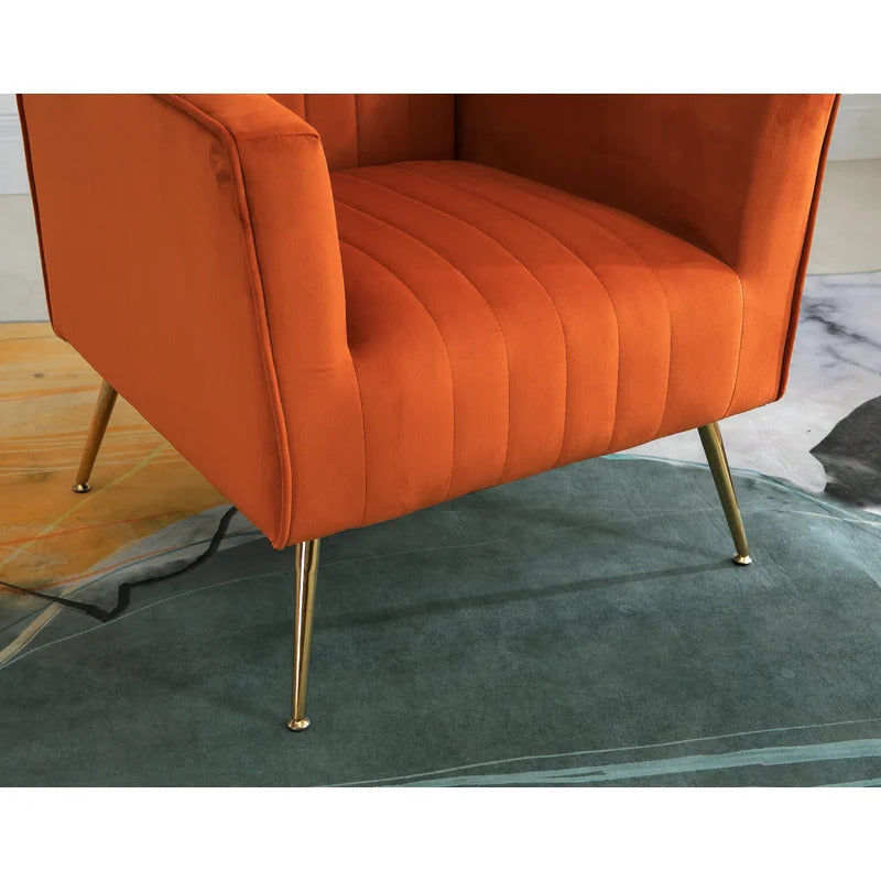 Wing Chair: Fliptak 24.5'' Wide Velvet Wingback Chair