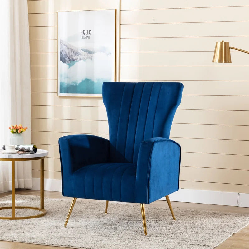 Wing Chair: Fliptak 24.5'' Wide Velvet Wingback Chair