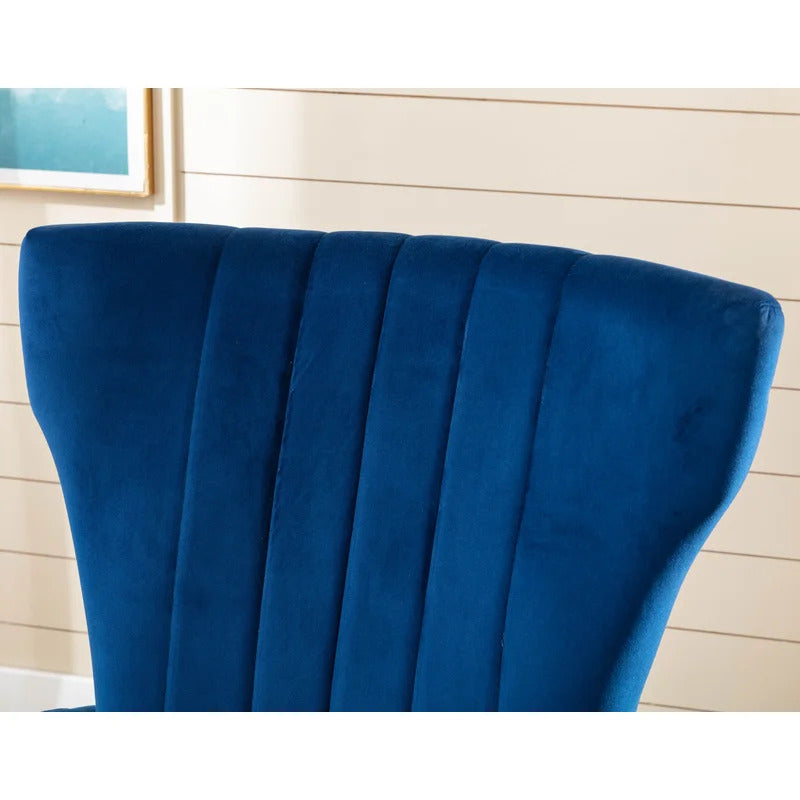 Wing Chair: Fliptak 24.5'' Wide Velvet Wingback Chair