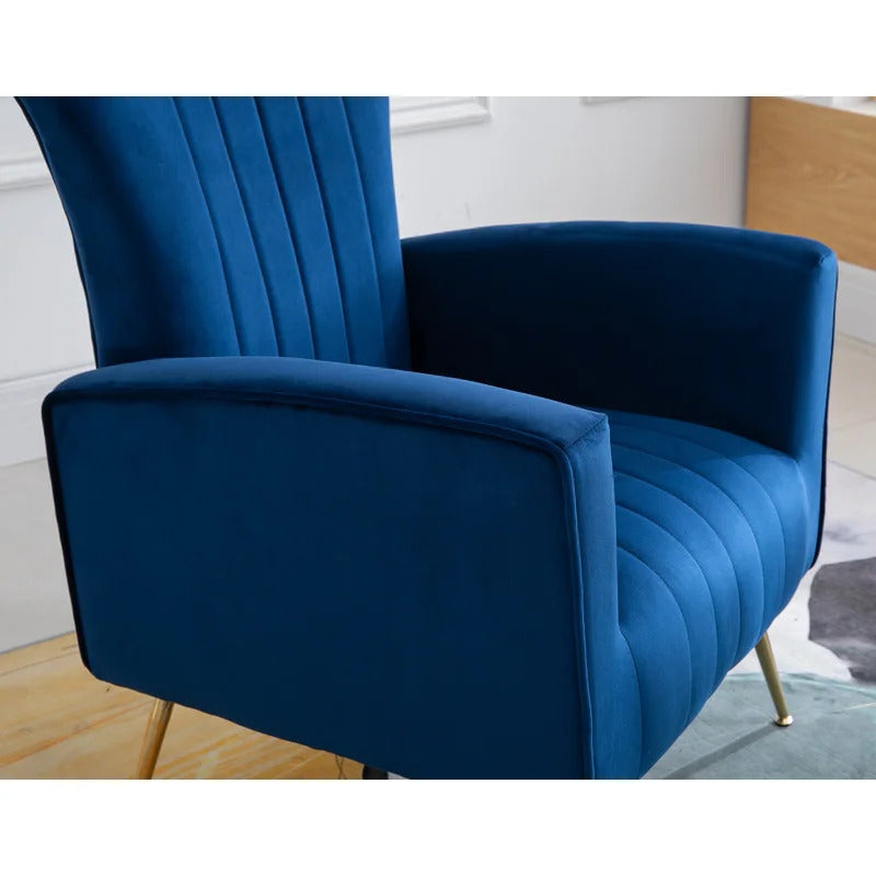 Wing Chair: Fliptak 24.5'' Wide Velvet Wingback Chair