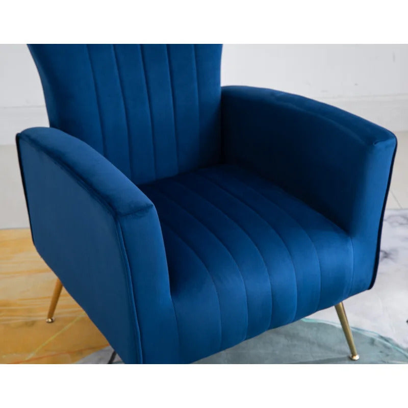 Wing Chair: Fliptak 24.5'' Wide Velvet Wingback Chair