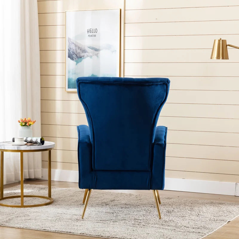 Wing Chair: Fliptak 24.5'' Wide Velvet Wingback Chair