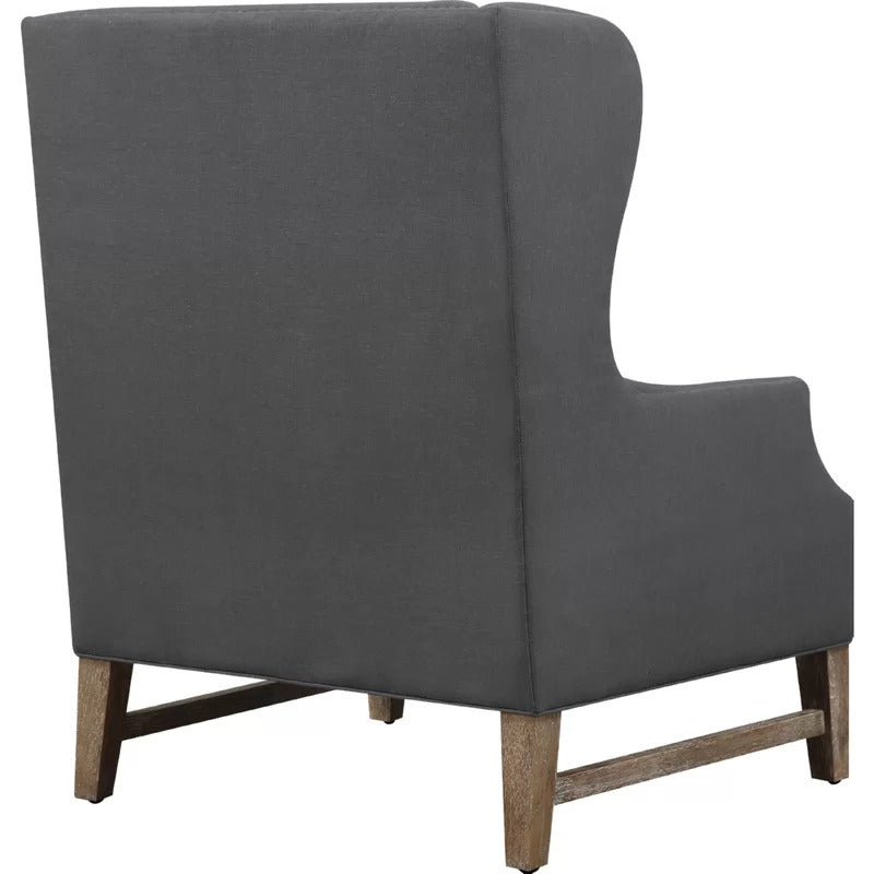 Wing Chair: Hamuelson 34.25'' Wide Linen Wingback Chair