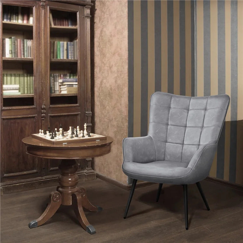 Wing Chair: Michele 28'' Wide Tufted Wingback Chair