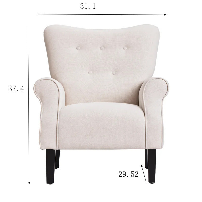 Wing Chair: Milayna 31.1'' Wide Tufted Wingback Chair