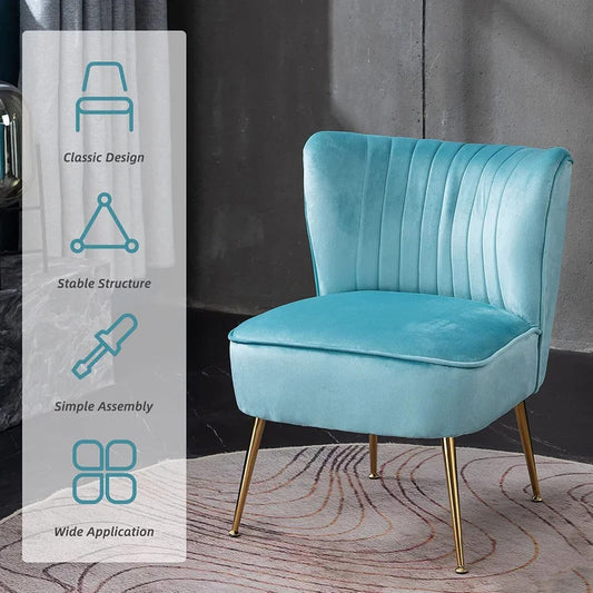 Wing Chair: Reshion 21.2'' Wide Velvet Wingback Chair