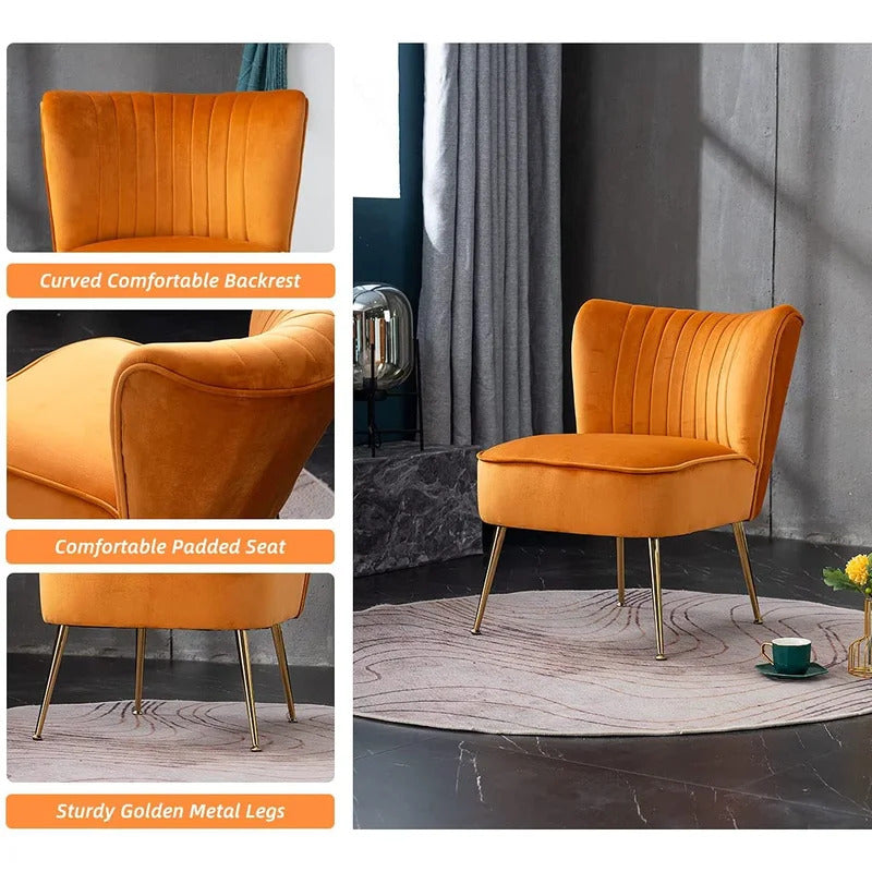 Wing Chair: Reshion 21.2'' Wide Velvet Wingback Chair