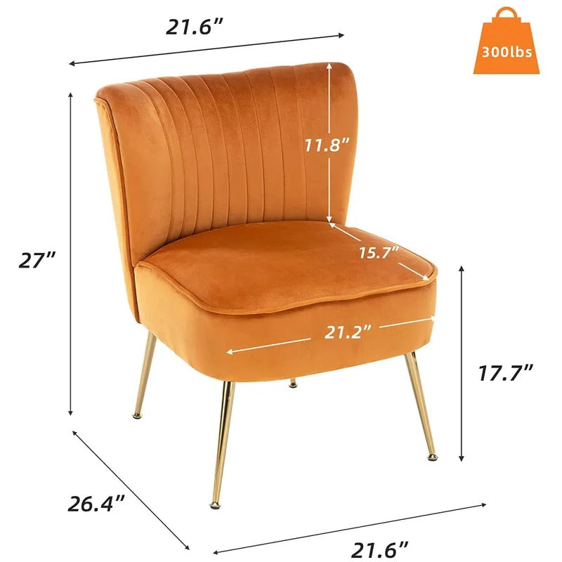 Wing Chair: Reshion 21.2'' Wide Velvet Wingback Chair