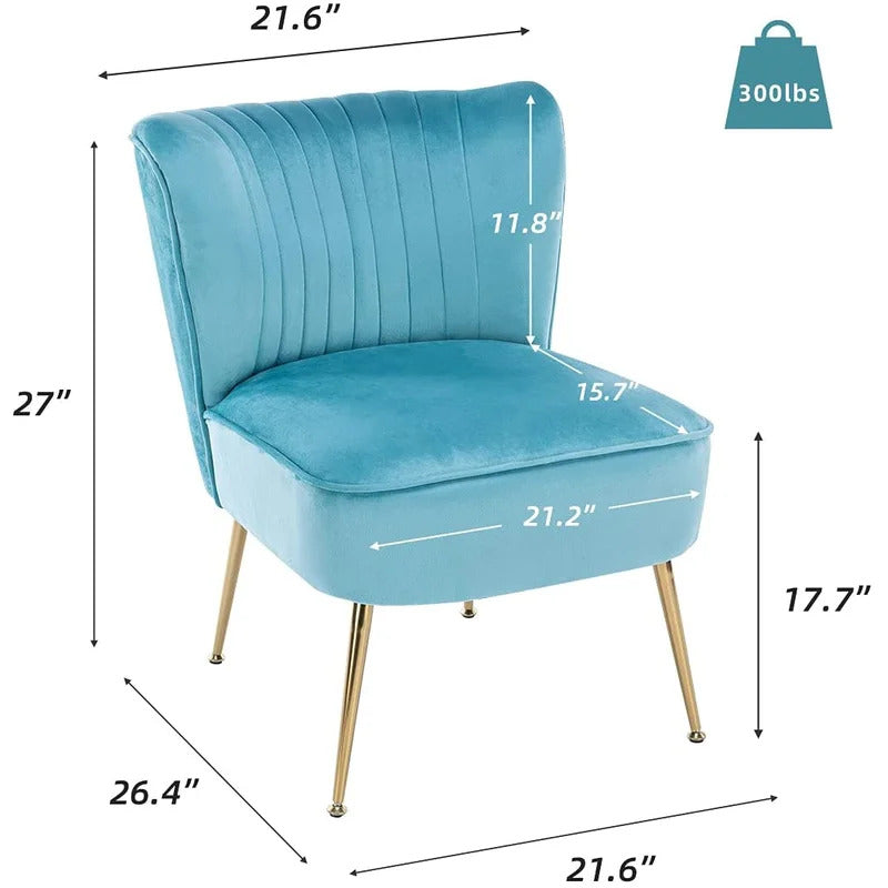 Wing Chair: Reshion 21.2'' Wide Velvet Wingback Chair