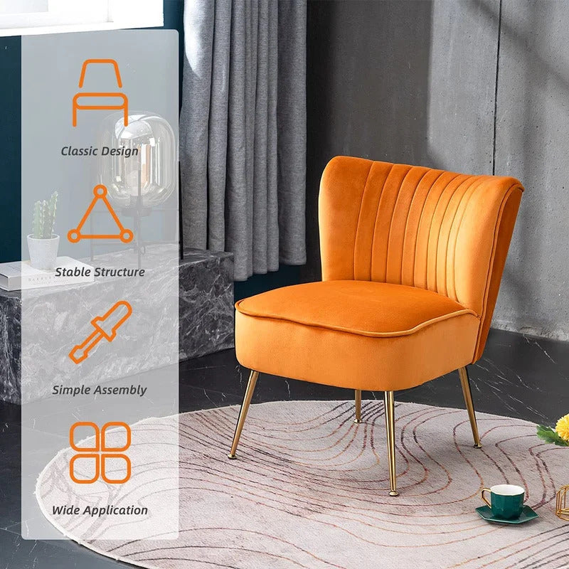 Wing Chair: Reshion 21.2'' Wide Velvet Wingback Chair