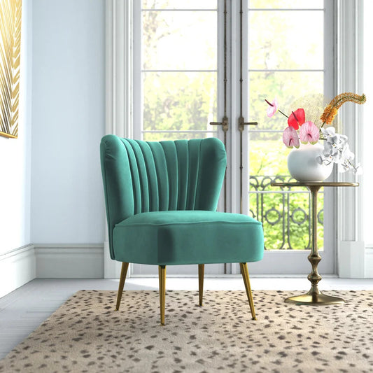 Wing Chair: Ritaro 22.5'' Wide Velvet Wingback Chair