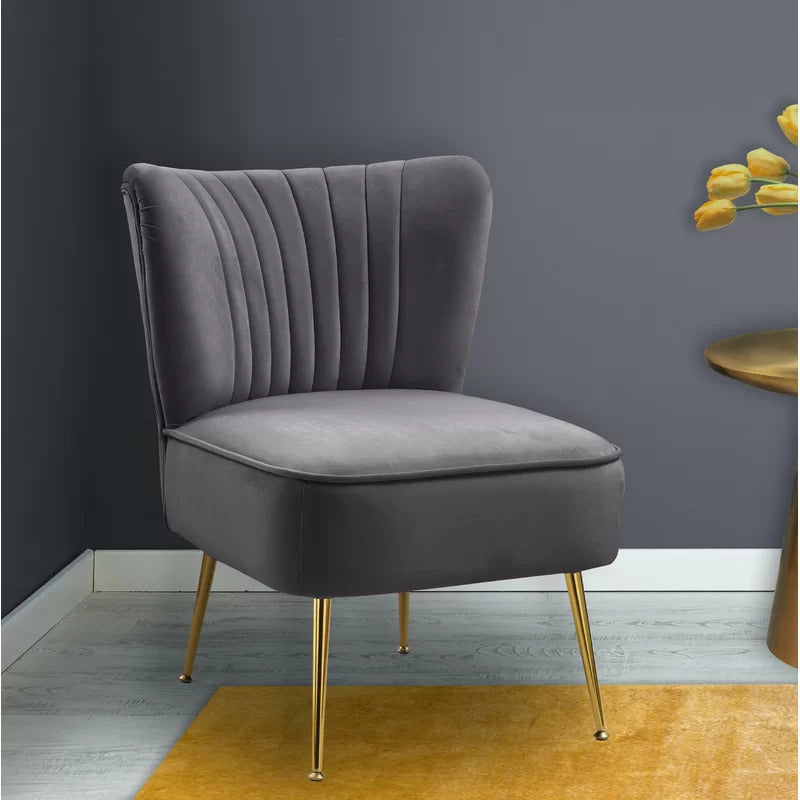 Wing Chair: Ritaro 22.5'' Wide Velvet Wingback Chair